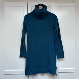Aqua Cashmere Women’s Sweater Dress / Medium / Blue Green